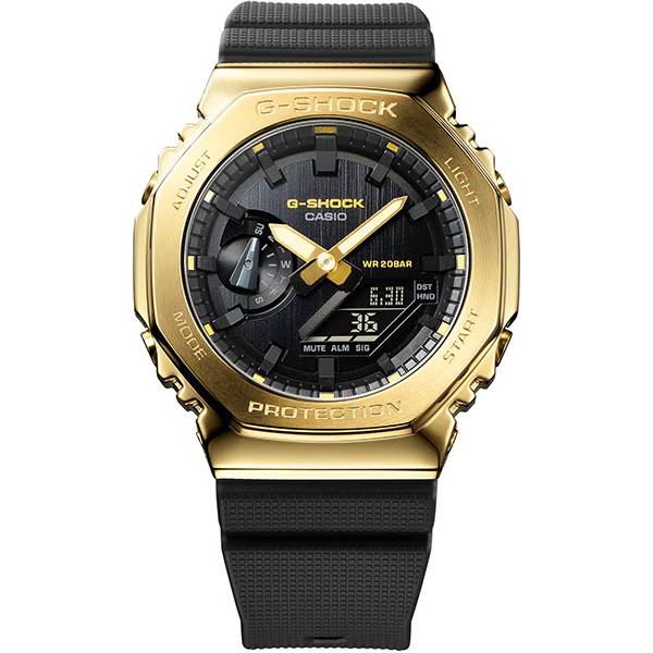 g shock analog digitaluhr casioak carbon core gold large