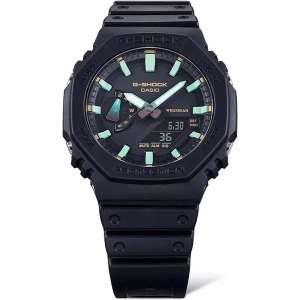 g shock analog digitaluhr casioak carbon core schwarz weiss