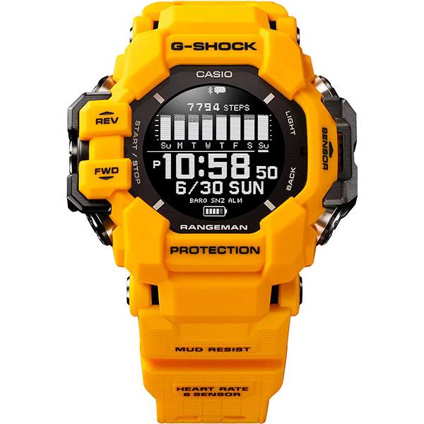 g shock rangeman gps solar funkuhr multisensor gelb