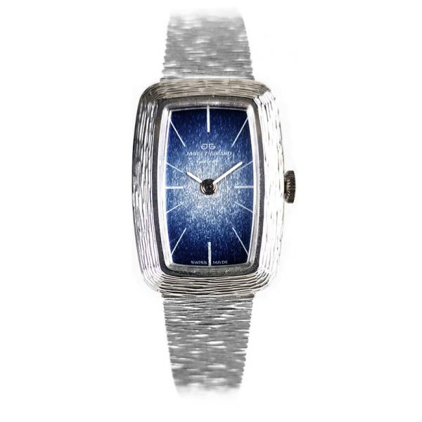 jaquetgirard silberuhr nos handaufzug blau