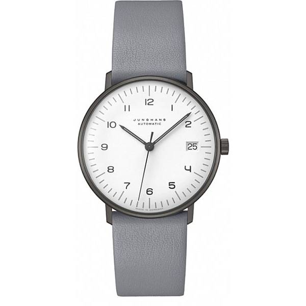 junghans max bill 34 automatikuhr schwarz weiss zahlen