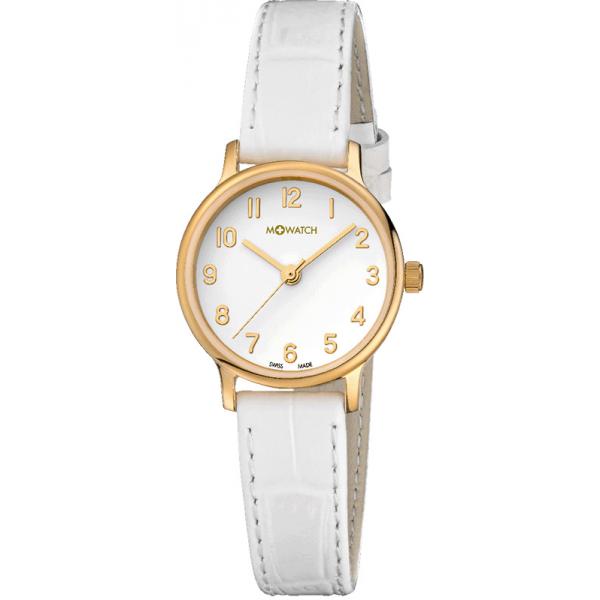 m watch elegance 25 schweizer quartzuhr weiss