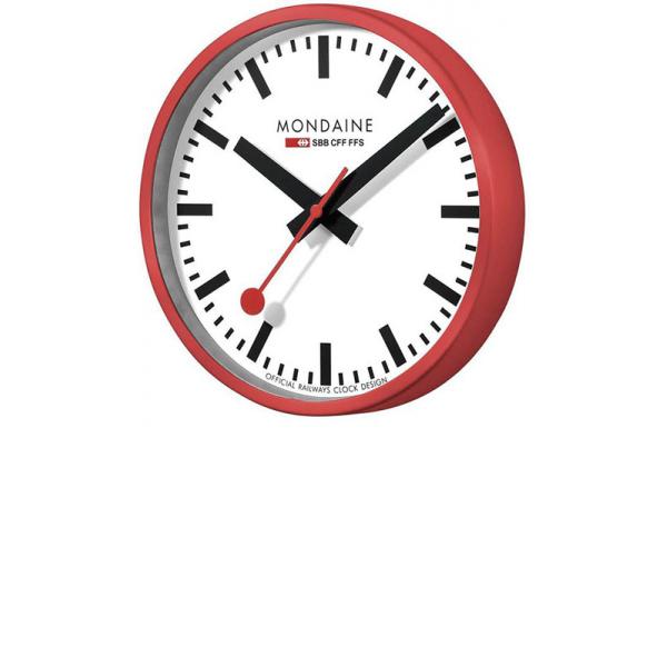 mondaine wall clock sbb bahnhofswanduhr rot weiss