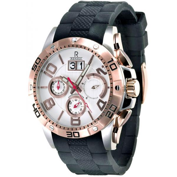 rendex chrono big date quartzuhr rose gold