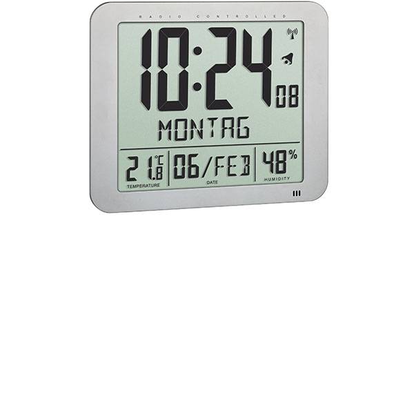 tfa wochentag funk tisch wanduhr thermo hygrometer