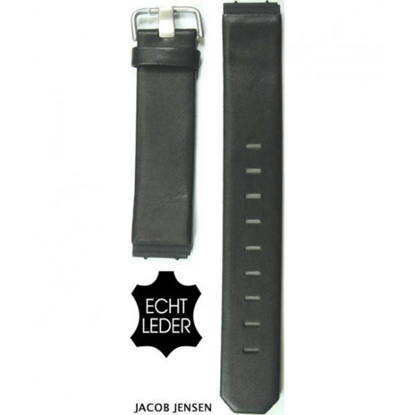 uhrenband jacob jensen leder schwarz 17mm