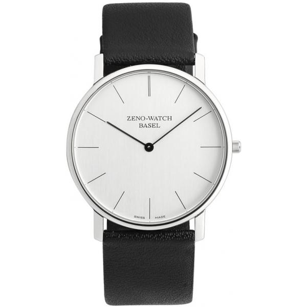 zeno watch basel bauhaus xl quartzuhr silber