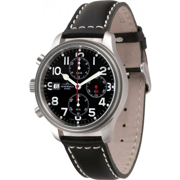 zeno watch basel pilot new classic automatik fliegerchrono fr linkshnder