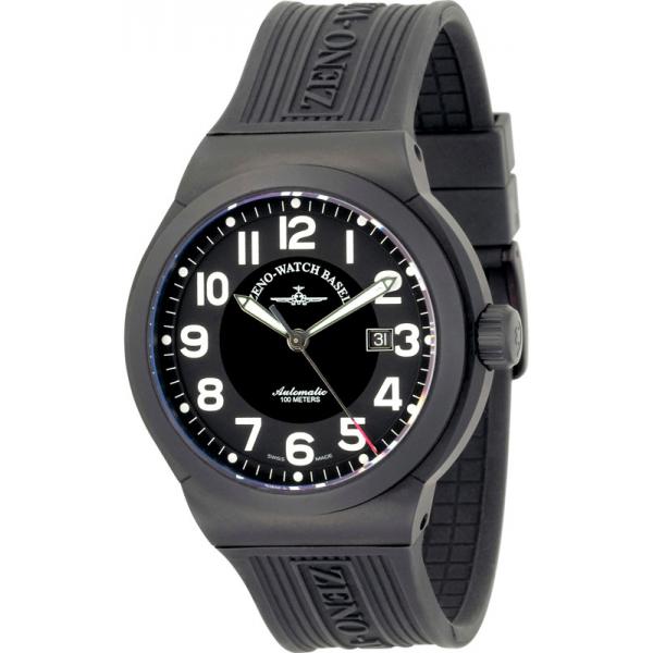 zeno watch basel pilot raid automatikuhrtitan schwarz