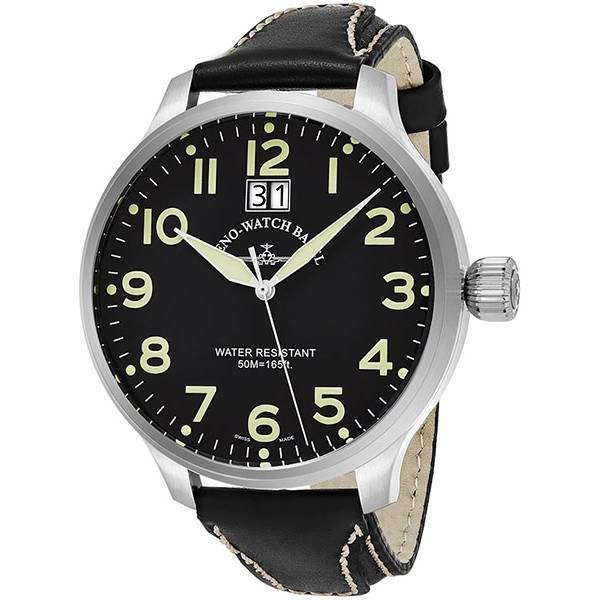 zeno watch basel pilot super oversized q fliegeruhr matt