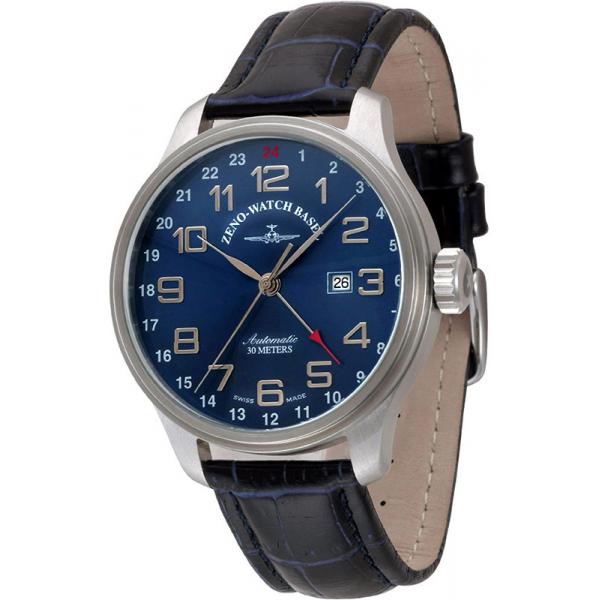 zeno watch basel retro oversized xl gmt dualtime