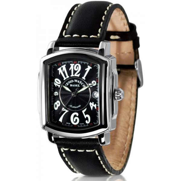 zeno watch basel retro rectangular automatic art dco uhr schwarz