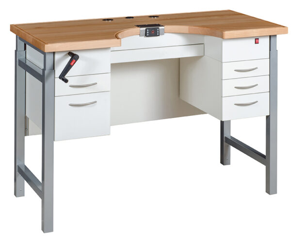 BENCHALIST Goldschmiedetisch Modular II - Ergonomic III, Kurbel