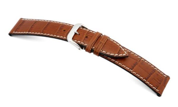 Lederband Saboga 20mm cognac mit Alligatorprägung