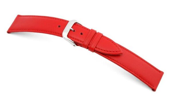 Lederband Arezzo 26mm rot,  glatt