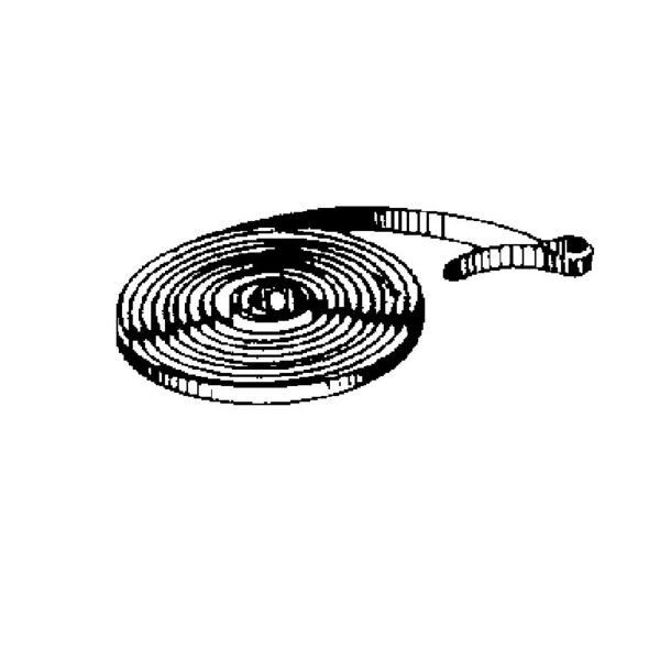 Großuhren-Zugfedern mit Schlaufe, B=7,5mm St=0,32mm L=950mm