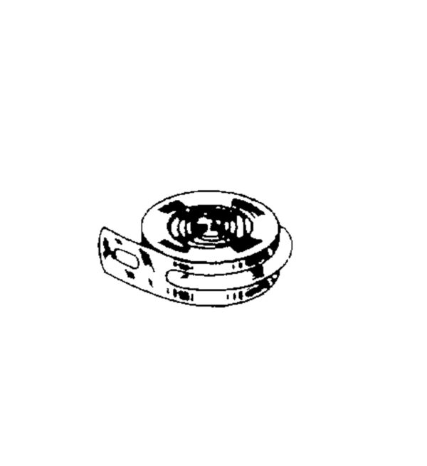 Triebfeder mit Schlaufe L:2100mm B:5mm Stärke:0,3mm für Federhaus-Ø:41mm