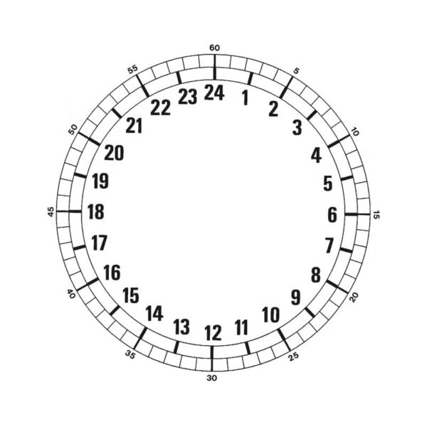 24-Std.-Zifferblatt Aluminium arabische Zahlen Ø 185 mm