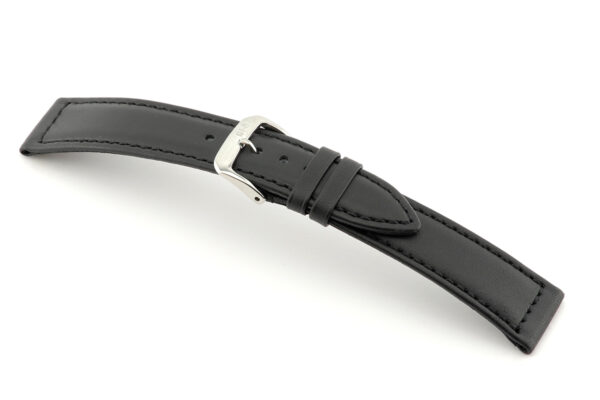 Lederband Laguna 22 mm schwarz Wasserdicht