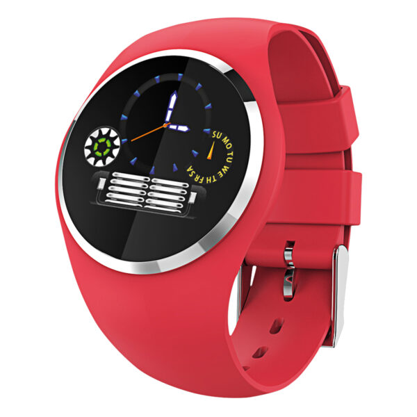 Fitness Tracker, rot, mit rundem Farbdisplay