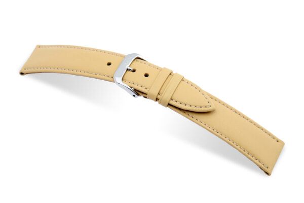 Lederband Arezzo 16mm sand, glatt