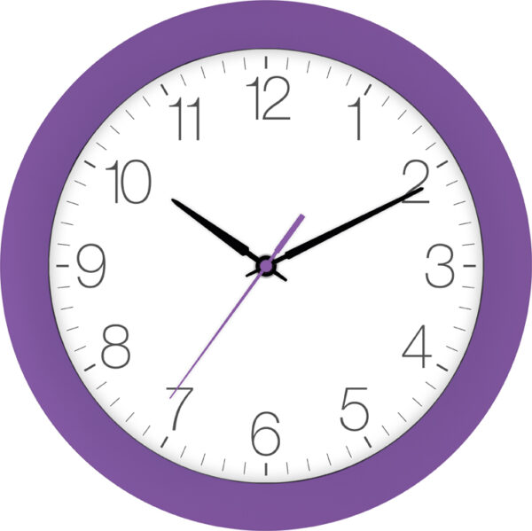 Funk-Wanduhr violett