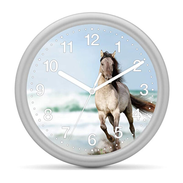 Kinderwanduhr Pferd - Pferd am Strand