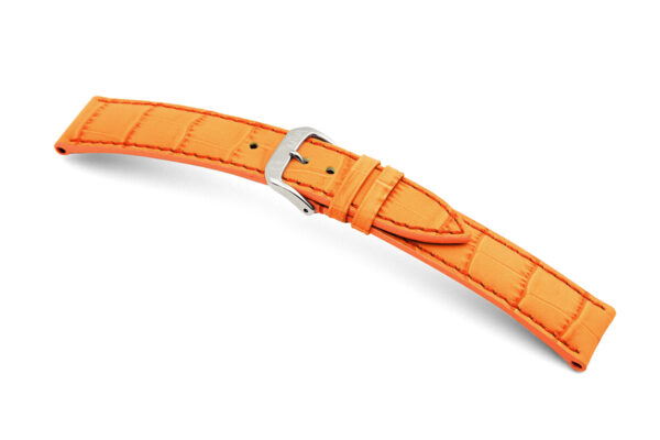 Lederband Jackson 24mm orange mit Alligatorprägung