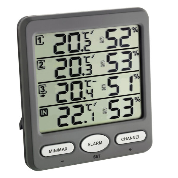 Funk-Thermo-Hygrometer mit 3 Sendern KLIMA-MONITOR