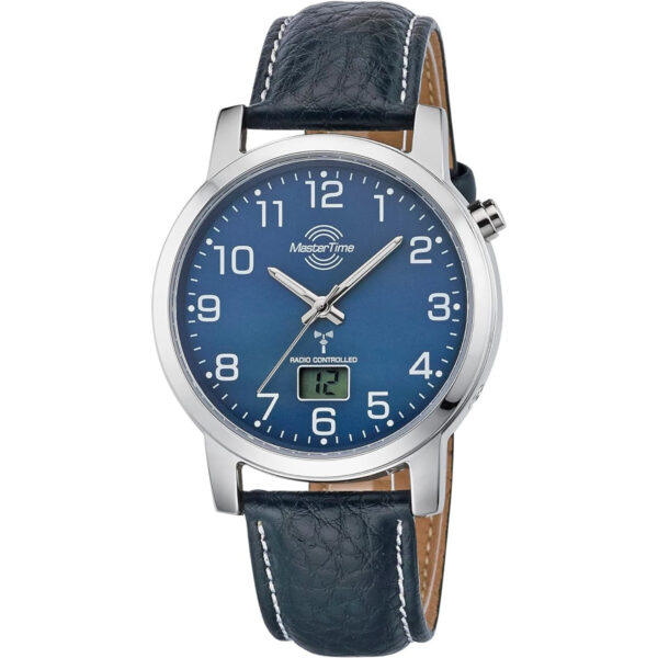 MasterTime Herren-Funkuhr Basic, blau - MTGA-10493-32L