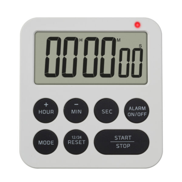 Digitaler Timer mit Stoppuhr und Wecker