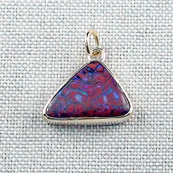 18k Goldanhänger mit Boulder Matrix Opal 5,46 ct