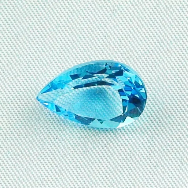 8,24 ct Blautopas Swiss Blue Tropfenschliff Edelstein Schmuckstein