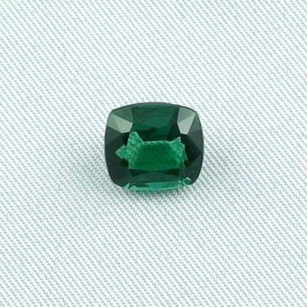 3,40 ct Turmalin Dunkelgrüner Verdelith Kissenschliff Edelstein