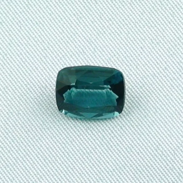 3,46 ct Turmalin Blau Grüner Indigolith Kissenschliff Edelstein