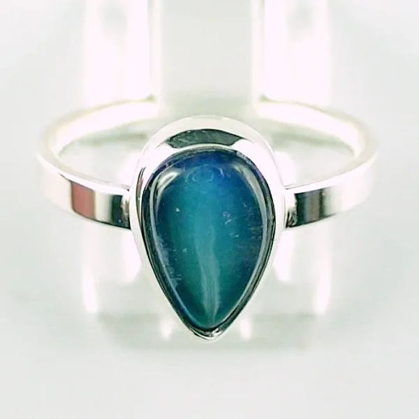 925er Silberring mit 2,72 ct. blauen Mondstein