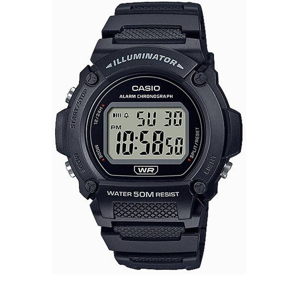 casio lcd illuminator sportuhr schwarz klein