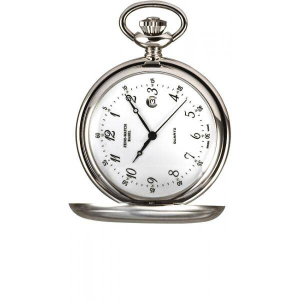 klassik taschenuhr quartz chrom datum