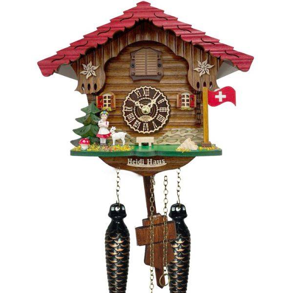 kuckucksuhr chalet swiss holz q wanduhr heidi haus