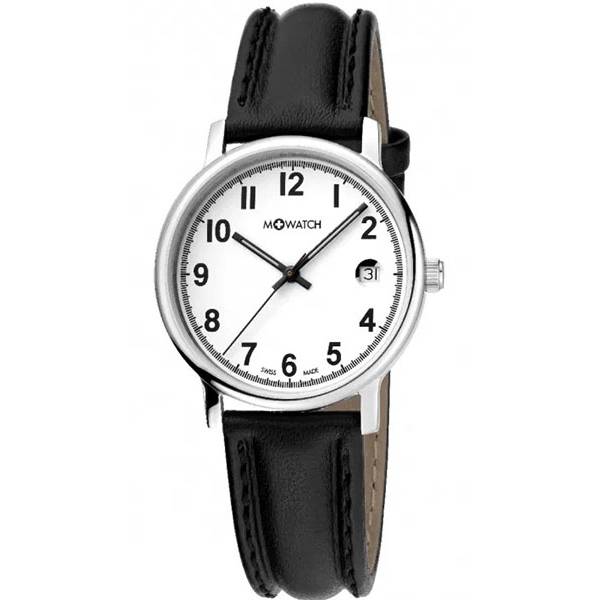 m watch timeless 35 schweizer quartzuhr stahl