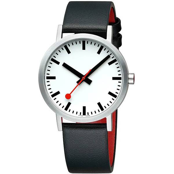 mondaine classic 40 bahnhofsuhr pure ohne logo matt