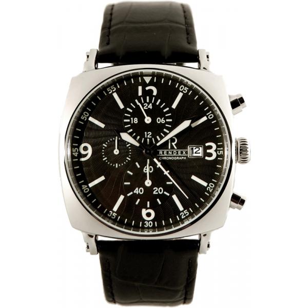 rendex pilot chronograph quartz edelstahl