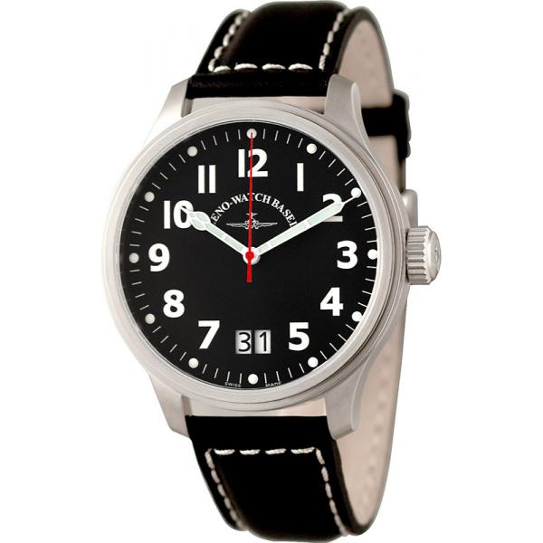 zeno watch basel pilot oversized xl quartz fliegeruhr grossdatum