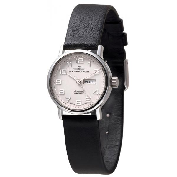 zeno watch basel retro femina automatik uhr tag datum weiss