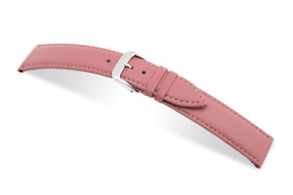 SELVA Lederband zum einfachen Wechseln 16mm rosa mit Naht - MADE IN GERMANY