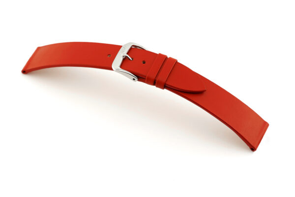 SELVA Lederband zum einfachen Wechseln 24mm rot ohne Naht - MADE IN GERMANY