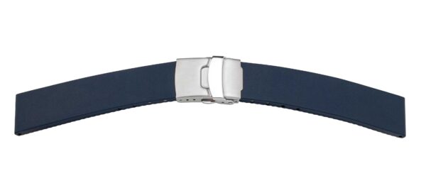 Kautschukband 22mm blau mit Faltschließe