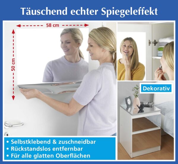 Spiegelfolie - täuschend echter Spiegeleffekt!