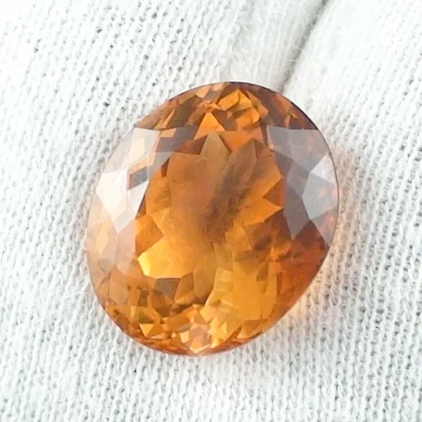 9,00 ct. Citrin Gelber Edelstein Oval Portuguese Schliff