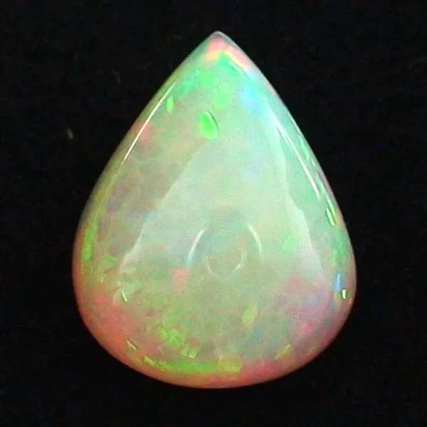 10,25  ct Welo Opal Multicolor - Doppelseitig - Milchopal für Opal Schmuck - Tropfen Schliff